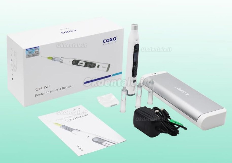 COXO GENI Siringa per anestesia elettronica odontoiatrica con 3 velocità regolabili, sistema musicale